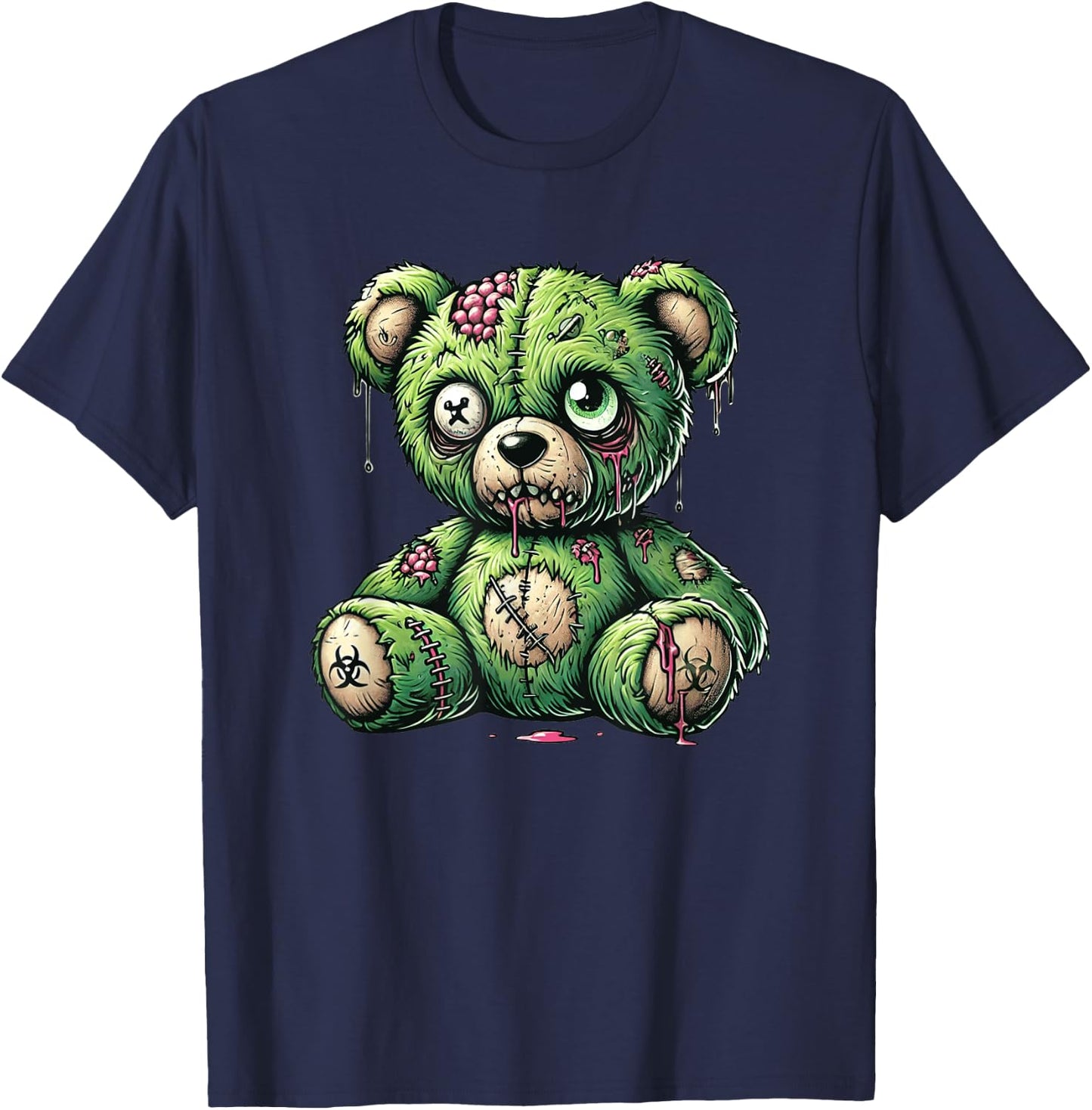 Zombie Bear Halloween Zombie Teddy Zombie Lover T-Shirt - T-Shirt | Navy