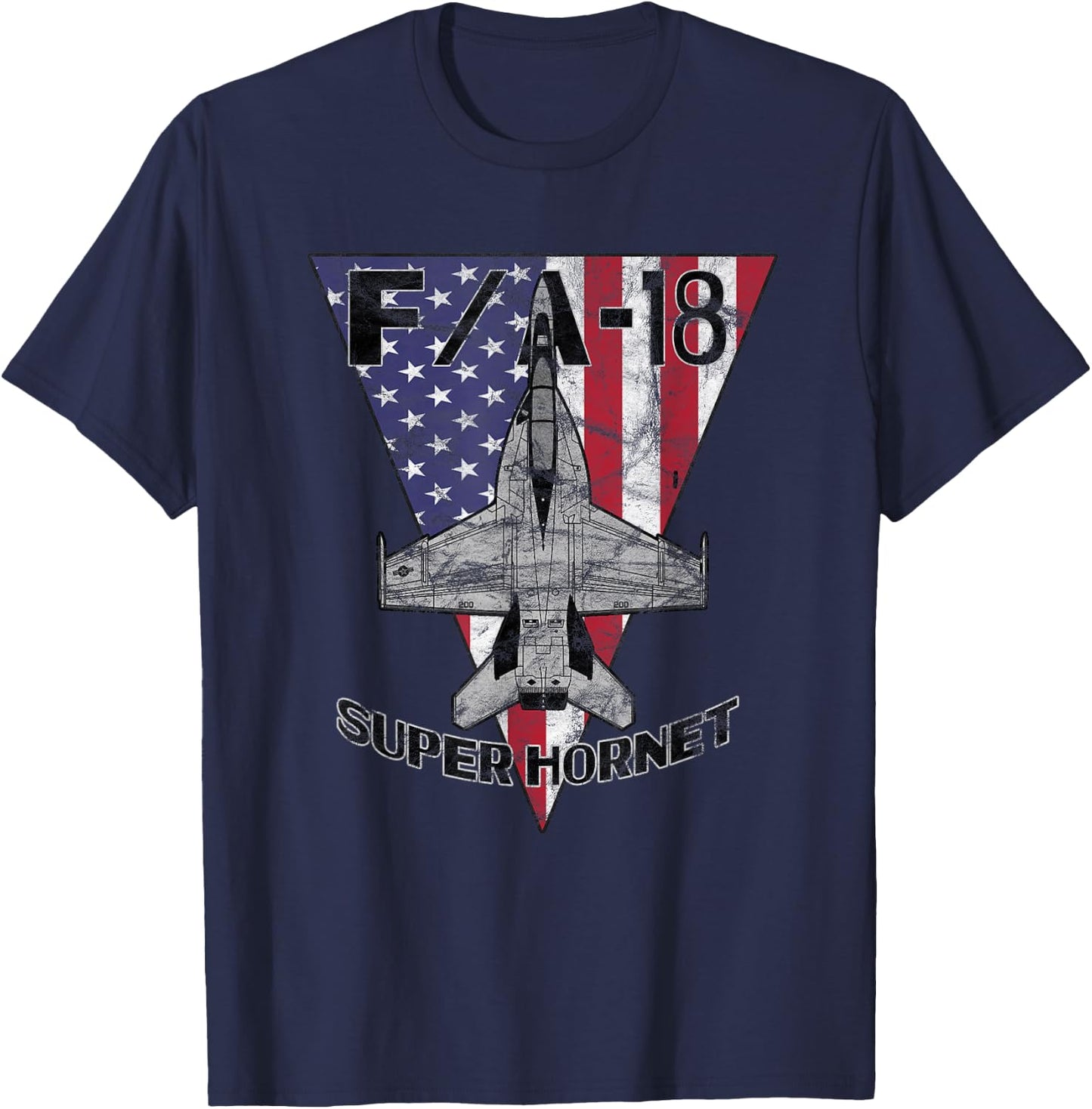 F/A-18 E/F Super Hornet Jet Fighter Airplane Vintage T-Shirt - T-Shirt | Navy