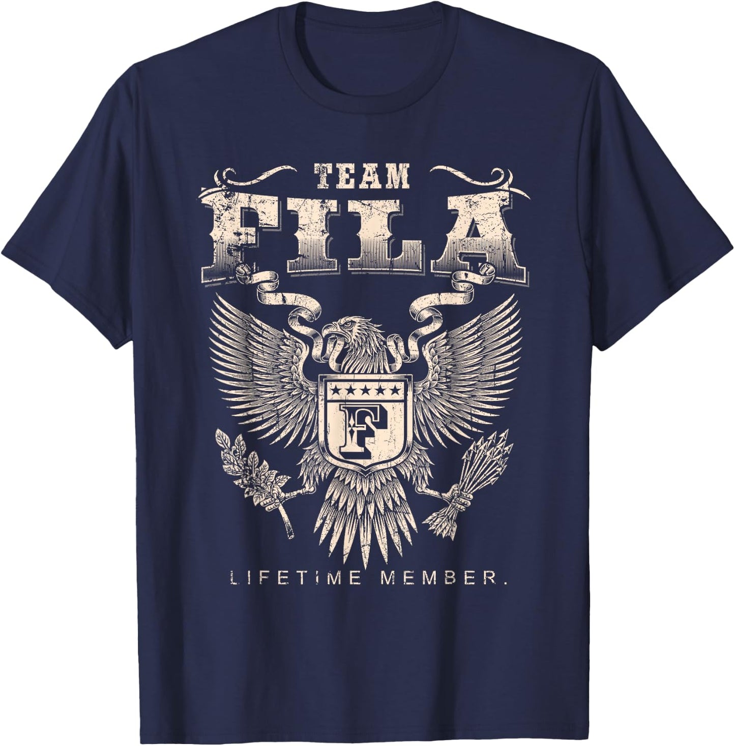 Team Fila Lifetime Member - Fila Name T-Shirt - T-Shirt | Navy
