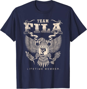 Team Fila Lifetime Member - Fila Name T-Shirt - T-Shirt | Navy
