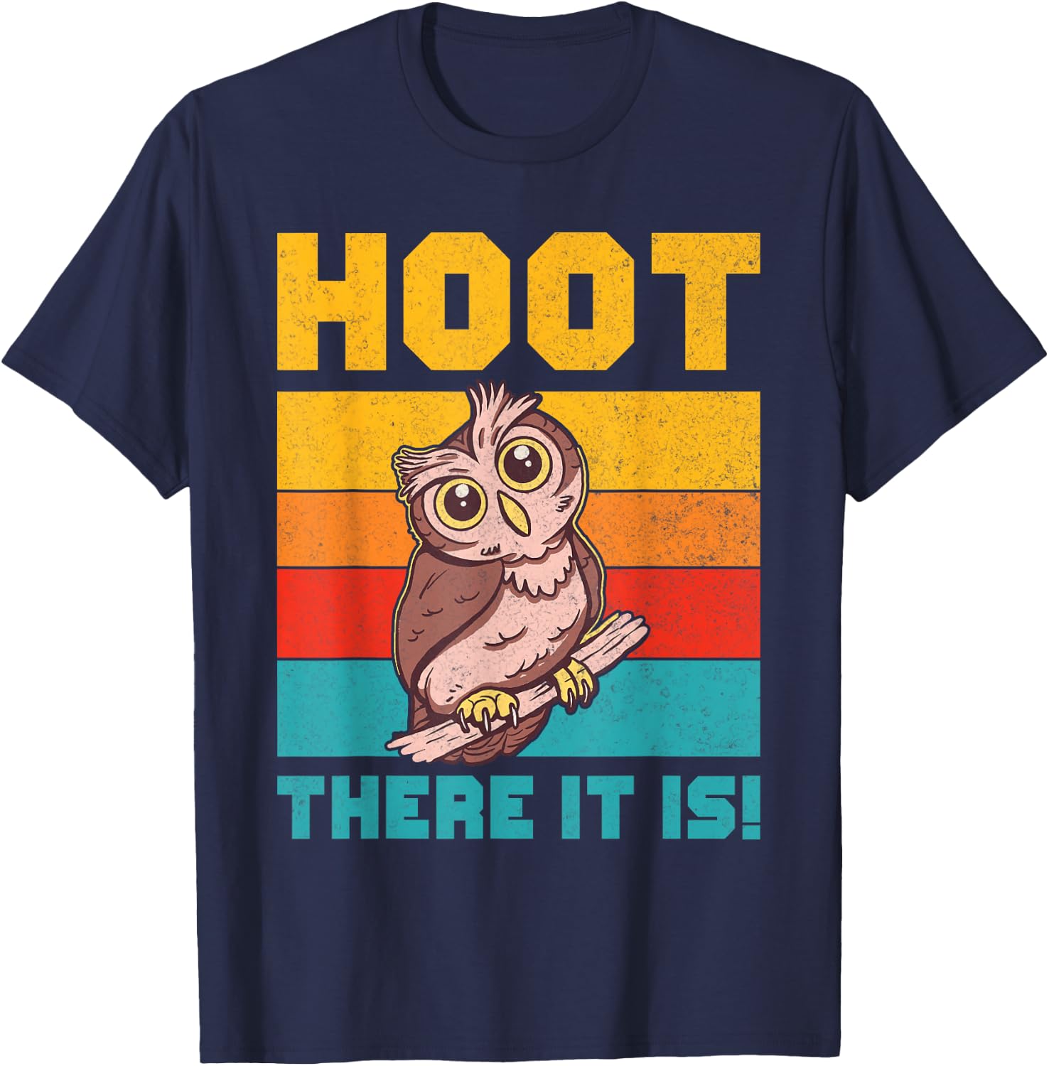 Hoot There It Is Owl T-Shirt - T-Shirt | Navy