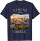 Athens Greece Acropolis and Parthenon Vacation Souvenir T-Shirt - T-Shirt | Navy