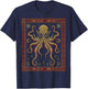 Cthulhu Evil Squid God Holiday Fun Ugly Christmas Sweater T-Shirt - T-Shirt | Navy
