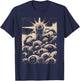 Weirdcore Eyeballs Goth Witch Goblincore Trippy Horror Punk T-Shirt - T-Shirt | Navy