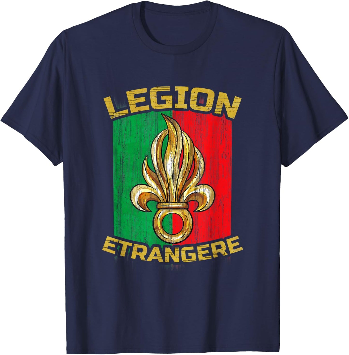 Legion Etrangere French Foreign Legion Crest T-Shirt - T-Shirt | Navy