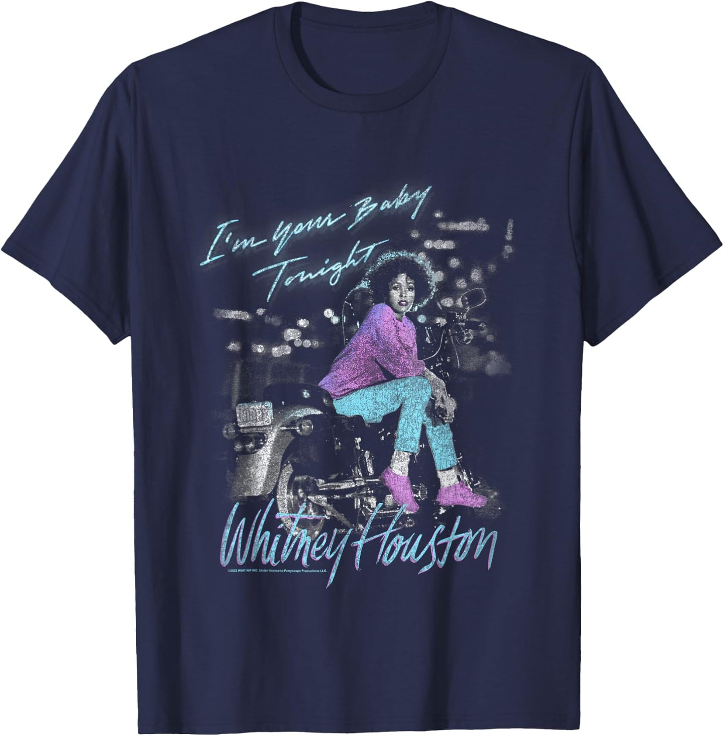 Whitney Houston Baby Tonight T-Shirt - T-Shirt | Navy
