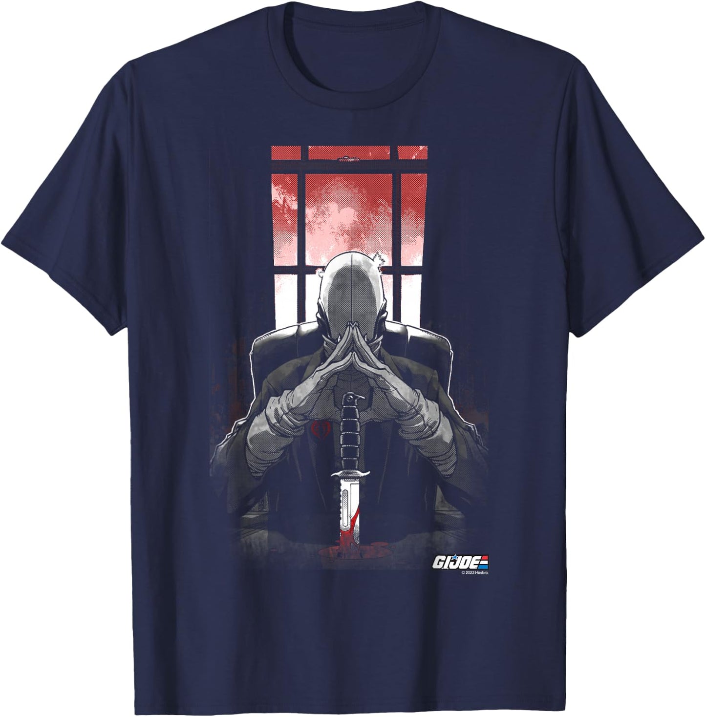 G.I. Joe A Real American Hero Cobra Commander Retro Portrait T-Shirt - T-Shirt | Navy