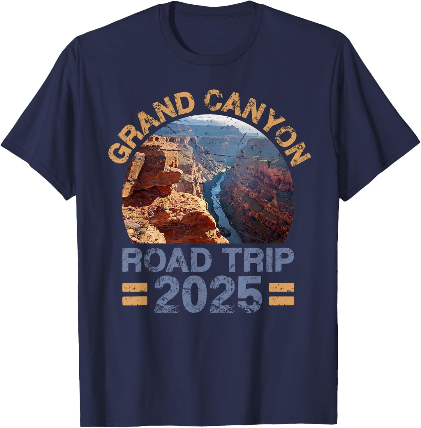 Grand Canyon National Park Road Trip 2025 Family Vacation T-Shirt - T-Shirt | Navy