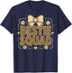 Bestie Squad Leopard Bow Best Friends Matching Girls Party T-Shirt - T-Shirt | Navy