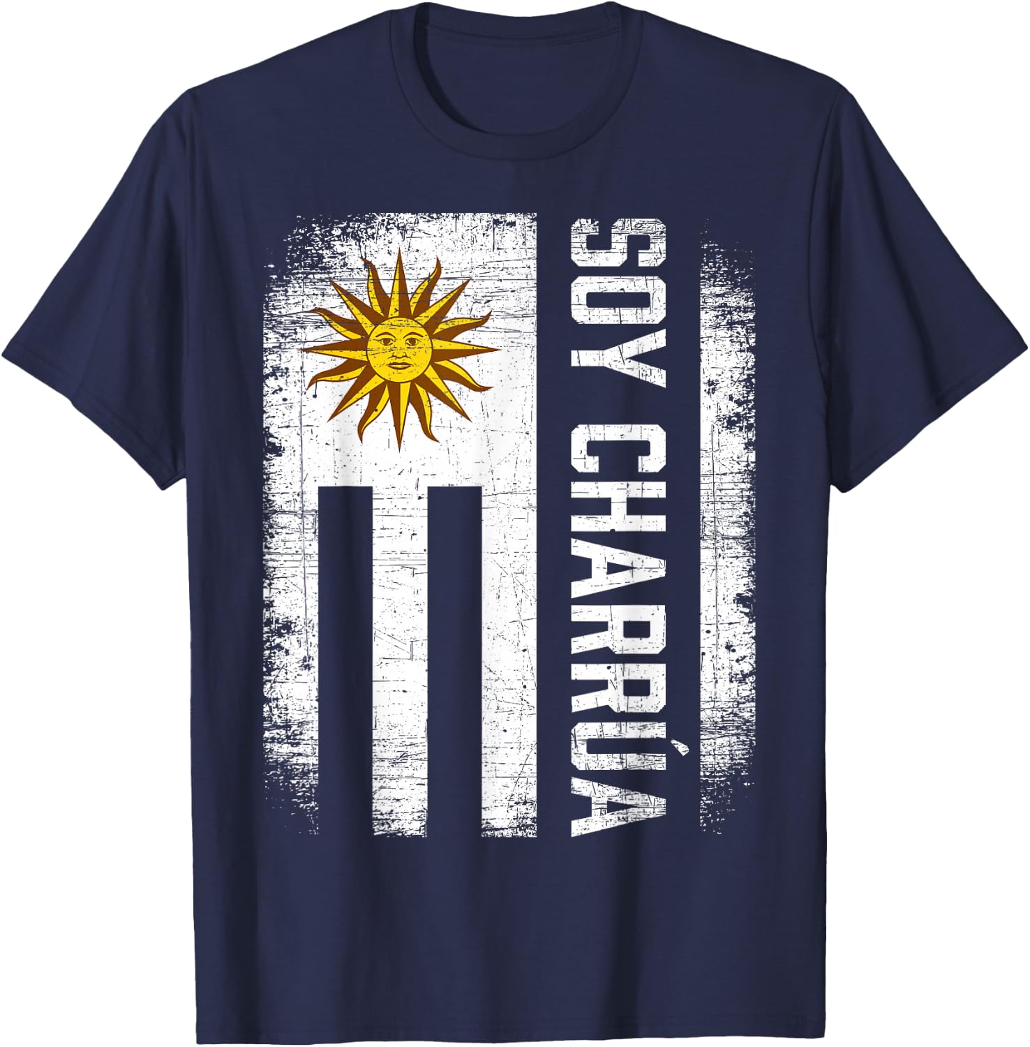 Charrua Uruguayan Hispanic Heritage Month Uruguay Flag T-Shirt - T-Shirt | Navy