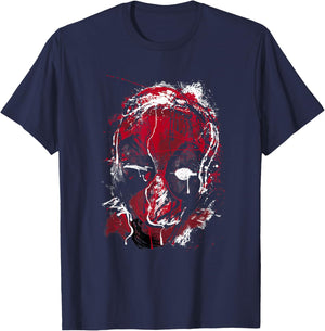 Marvel Deadpool Take A Punch Graphic Drip Art Big Face T-Shirt - T-Shirt | Navy