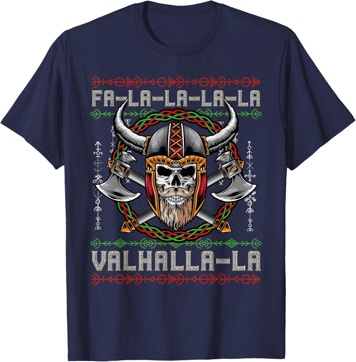 Celtic Knots - Pagan Christmas - Viking Nordic Valhalla T-Shirt - T-Shirt | Navy