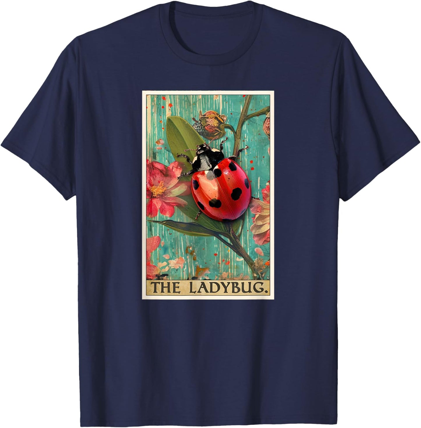 Ladybugs Ladybug Tarot Card T-Shirt - T-Shirt | Navy