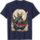 Bulldog Samurai Japanese Retro Ukiyoe Warrior French Bulldog T-Shirt - T-Shirt | Navy