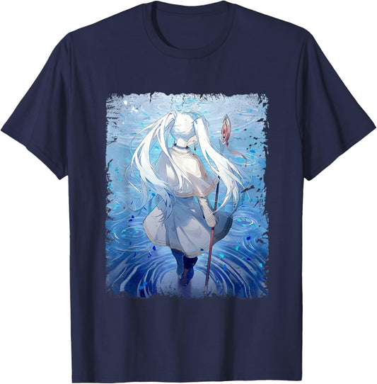 Frieren Name Shirt Anime Manga Video Game Men Women T-Shirt - T-Shirt | Navy
