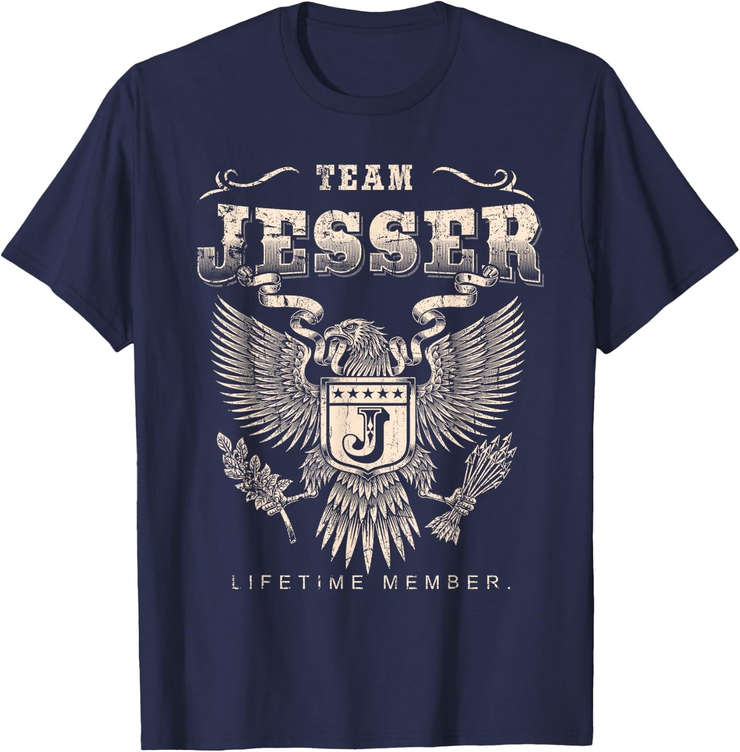Team Jesser Lifetime Member - Jesser Name T-Shirt - T-Shirt | Navy