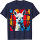 Alpaca Polygon Animal Zoo Artwork Llama T-Shirt - T-Shirt | Navy