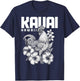 We Love Kauai Hawaii Kauai Hawaii Chicken Hawaiian Hibiscus Flowers Vintage Black T-Shirt - T-Shirt | Navy