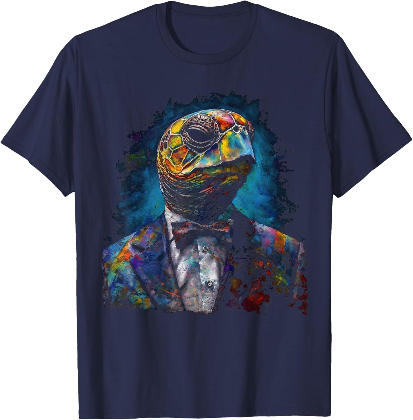 Turtle Artwork - Animal Art Turtle T-Shirt - T-Shirt | Navy