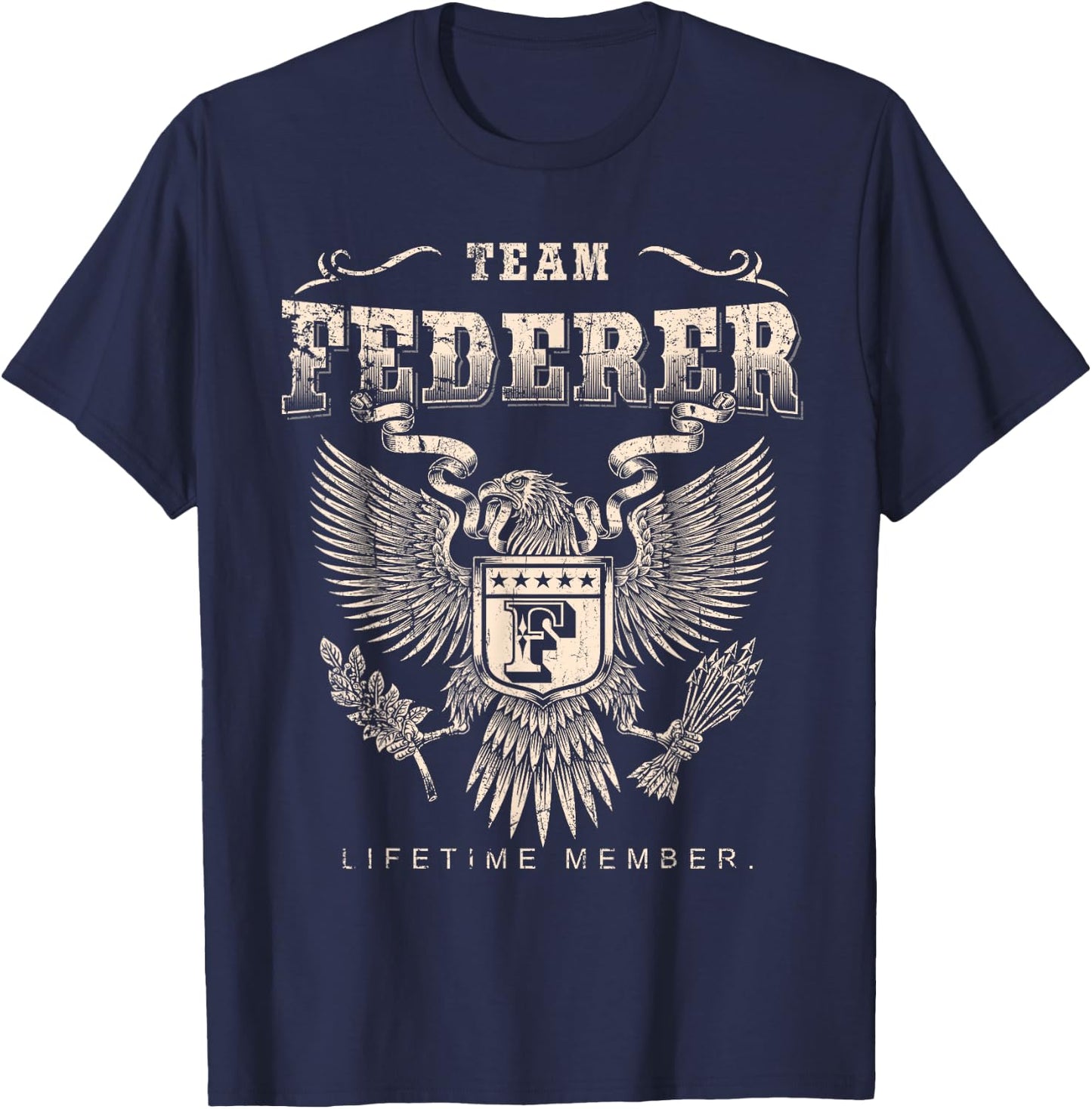 Team Federer Lifetime Member - Federer Name T-Shirt - T-Shirt | Navy