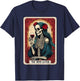 Wine Lover Tarot Card Skeleton Drinking Wine Goth Halloween T-Shirt - T-Shirt | Navy