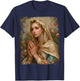 Mother of Jesus Christ Saint Mary Christian T-Shirt - T-Shirt | Navy