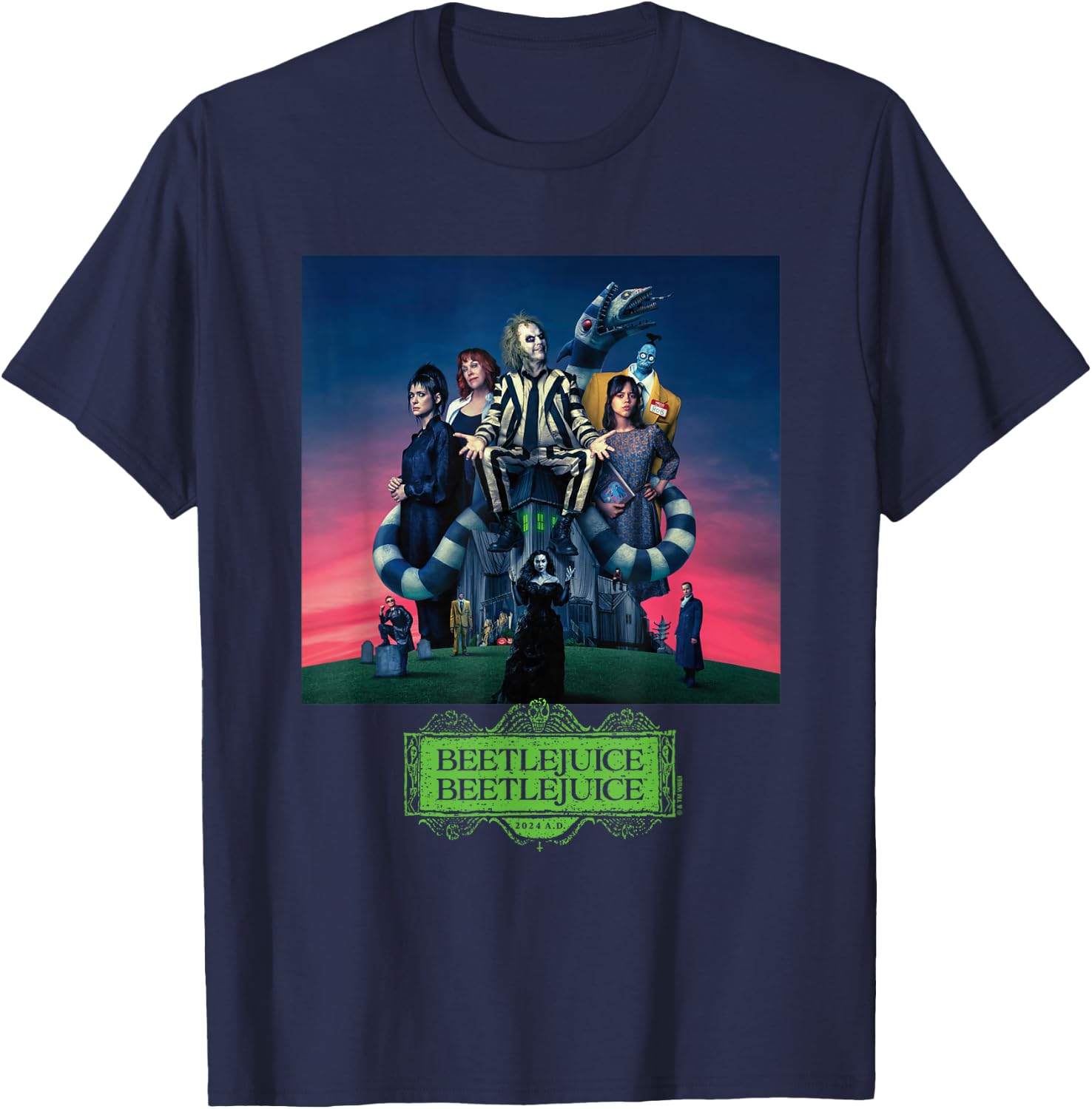 Beetlejuice Gangs All Here T-Shirt - T-Shirt | Navy