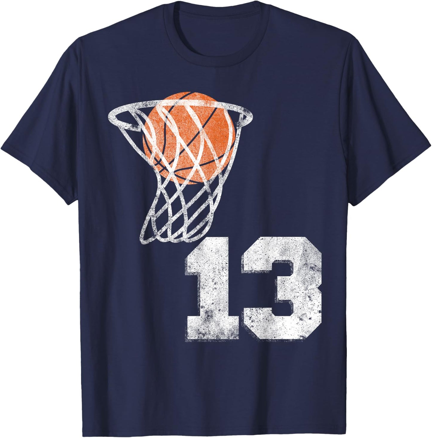 Vintage Basketball Jersey Number 13 Player Number T-Shirt - T-Shirt | Navy