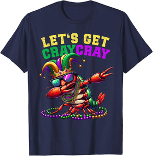 Dabbing Crawfish Costume Kids Toddler Boys Men Mardi Gras T-Shirt - T-Shirt | Navy