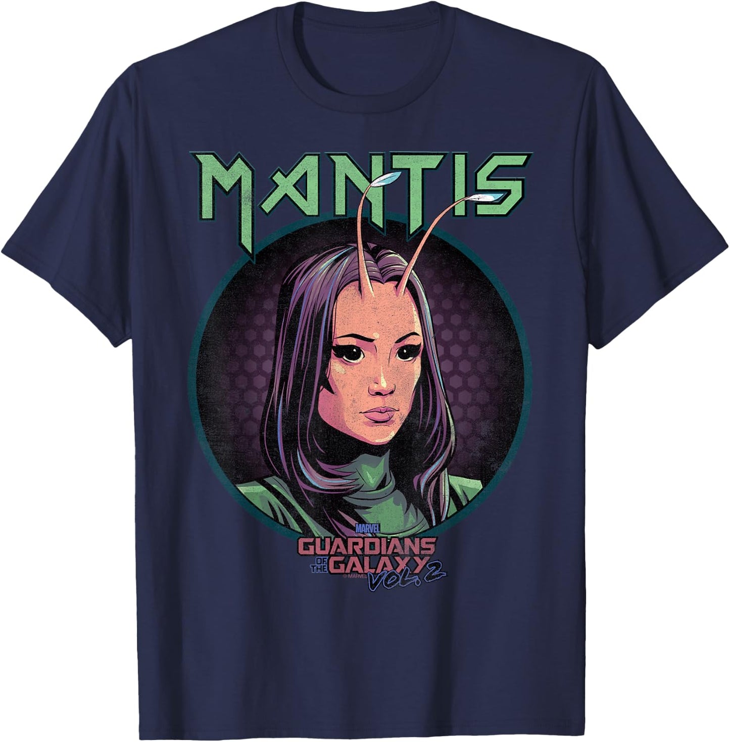 Marvel Guardians of The Galaxy Vol 2 Mantis Rock Portrait T-Shirt - T-Shirt | Navy