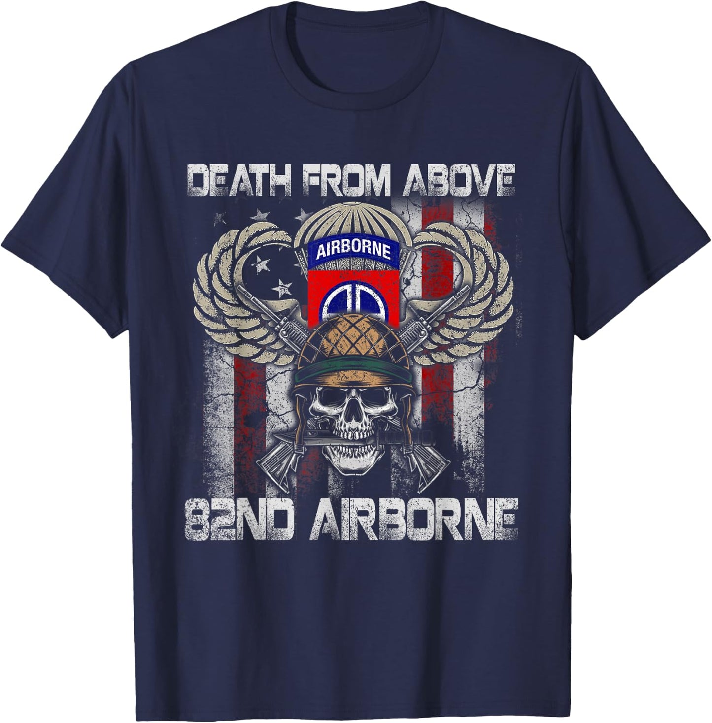 Death from Above 82nd Airborne Division Veteran T-Shirt - T-Shirt | Navy