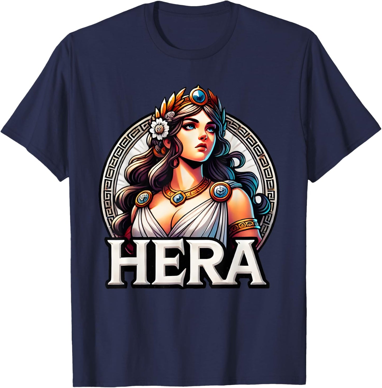 Hera Greek Goddess Mythology Ancient Greece T-Shirt - T-Shirt | Navy