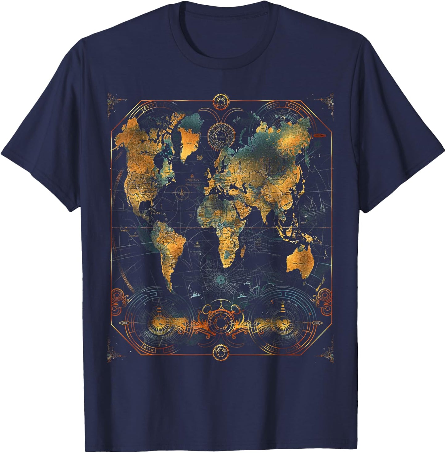 World Map T-Shirt - T-Shirt | Navy