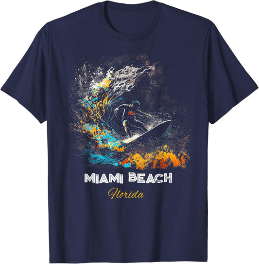 Miami Beach Florida Women Kids T-Shirt - T-Shirt | Navy