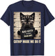 Catnip Made Me Do It Mugshot for Cat Lover Cat Mom Cat Dad T-Shirt - T-Shirt | Navy