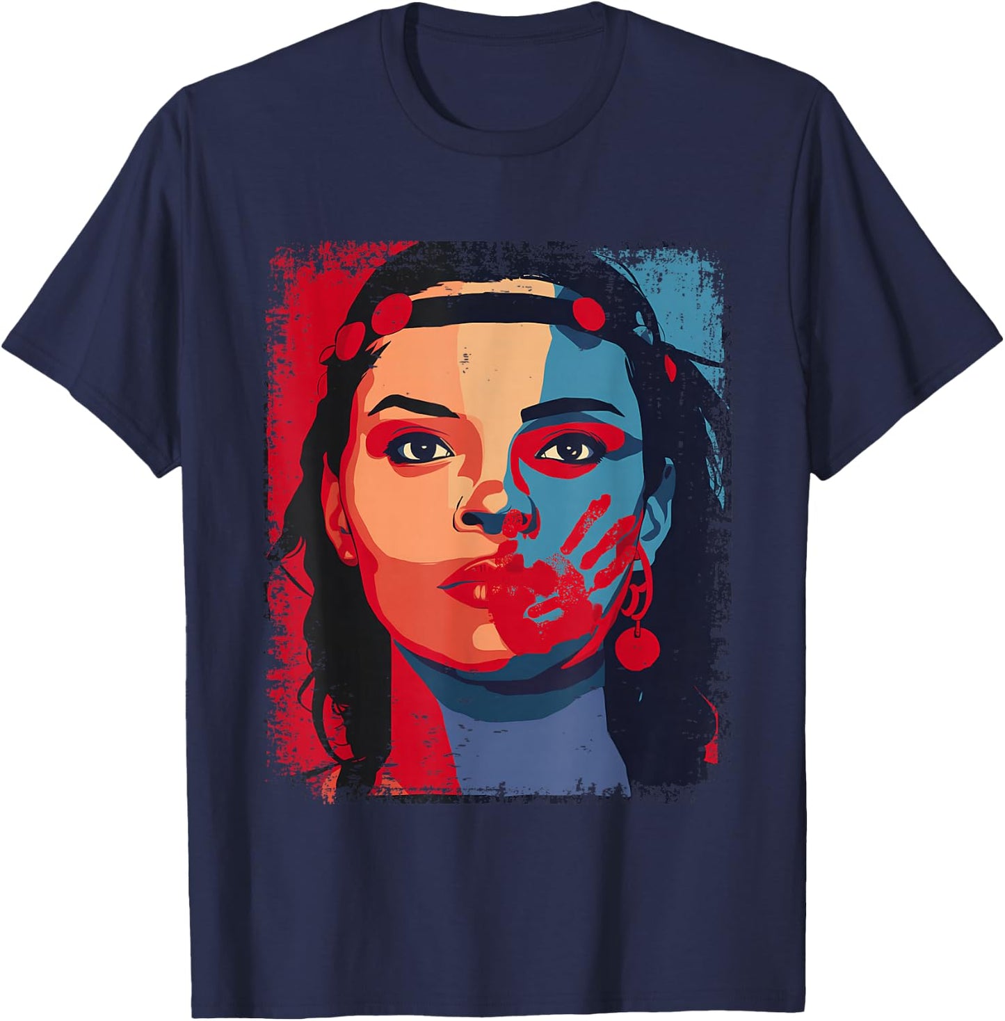 Honor Awareness I Wear Red For My Sister T-Shirt - T-Shirt | Navy