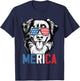 Patriotic Australian Shepherd Dog Merica 4th Of July Funny T-Shirt - T-Shirt | Navy