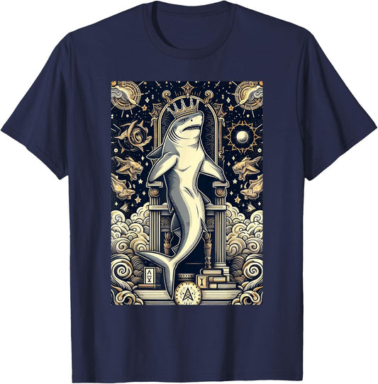 Shark tarot card T-Shirt - T-Shirt | Navy