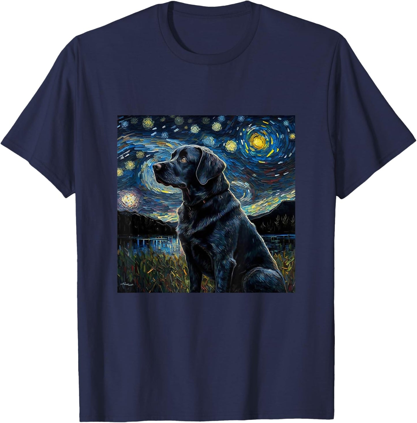Cute Black Lab Black Labrador Retriever Puppy Dog Mom Animal T-Shirt - T-Shirt | Navy