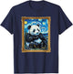 Starry Night Famous Painting Panda T-Shirt - T-Shirt | Navy