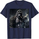 Funny Monkey Cigar Gorilla Smoking Cigarette Animal Lover T-Shirt - T-Shirt | Navy