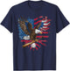 American Flag Baseball Player Bat Fan Catcher Pitcher USA Women Kids Men T-Shirt - T-Shirt | Navy