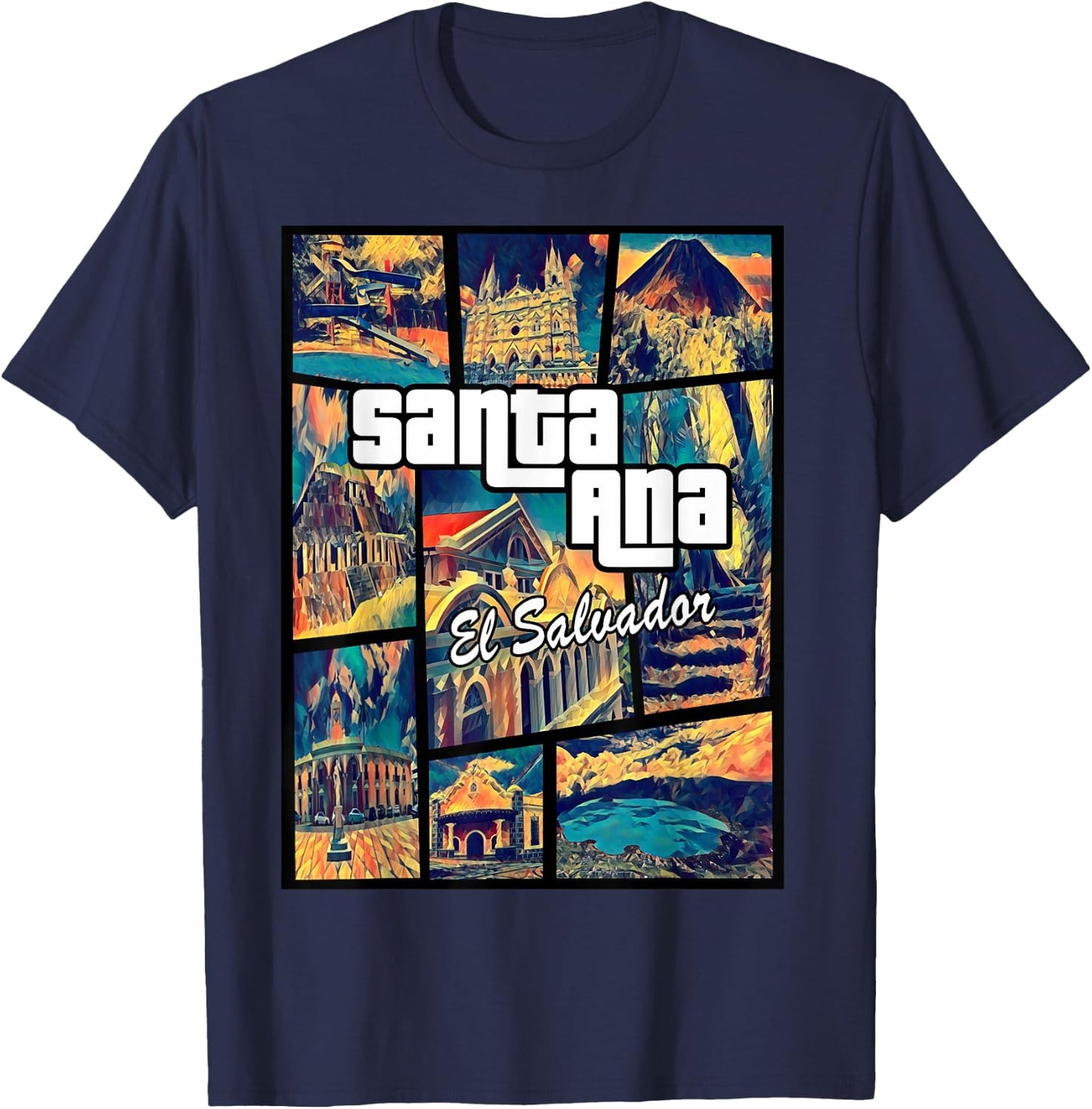 Santa Ana El Salvador Proud Santaneco T-Shirt - T-Shirt | Navy