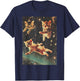 Funny Cat Kittens in Space Cute Retro Art Vintage T-Shirt - T-Shirt | Navy