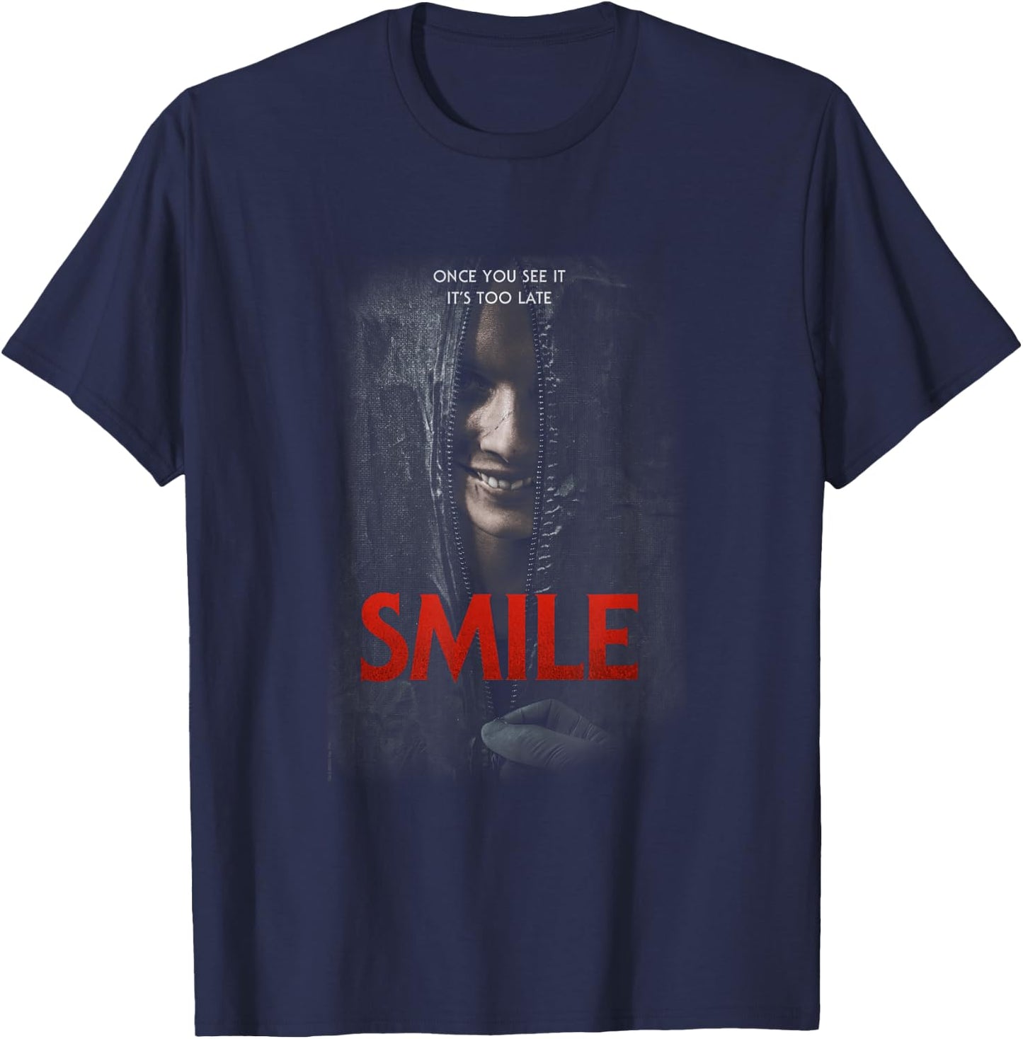 Smile Movie Main Poster Body Bag Slasher T-Shirt - T-Shirt | Navy