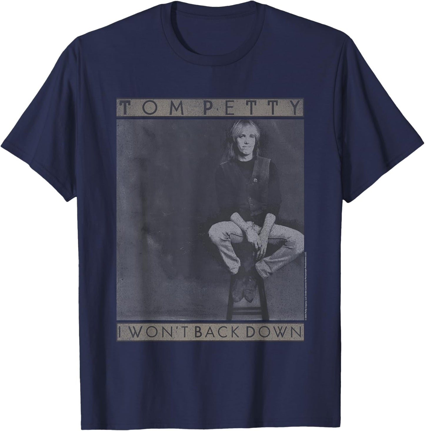 Popfunk Tom Petty I Won't Back Down , Small T-Shirt - T-Shirt | Navy