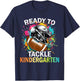 Ready To Tackle Kindergarten Back To School Football T-Shirt - T-Shirt | Navy