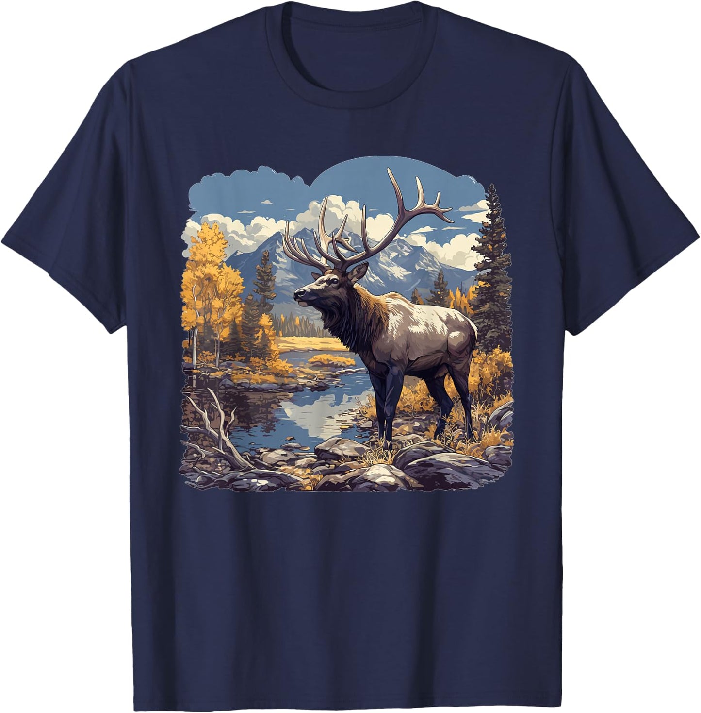 Elks Elk T-Shirt - T-Shirt | Navy