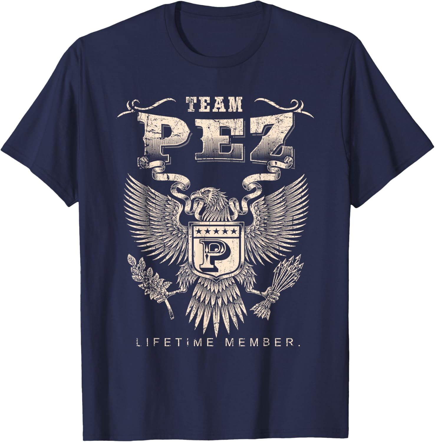 Team Pez Lifetime Member - Pez Name T-Shirt - T-Shirt | Navy