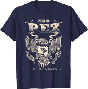 Team Pez Lifetime Member - Pez Name T-Shirt - T-Shirt | Navy